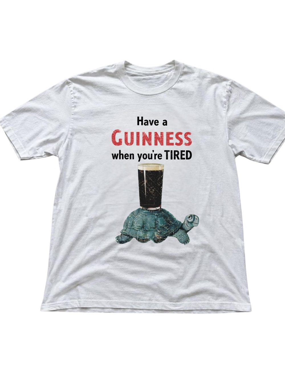 Gildan White Guinness Turtle Graphic Tee